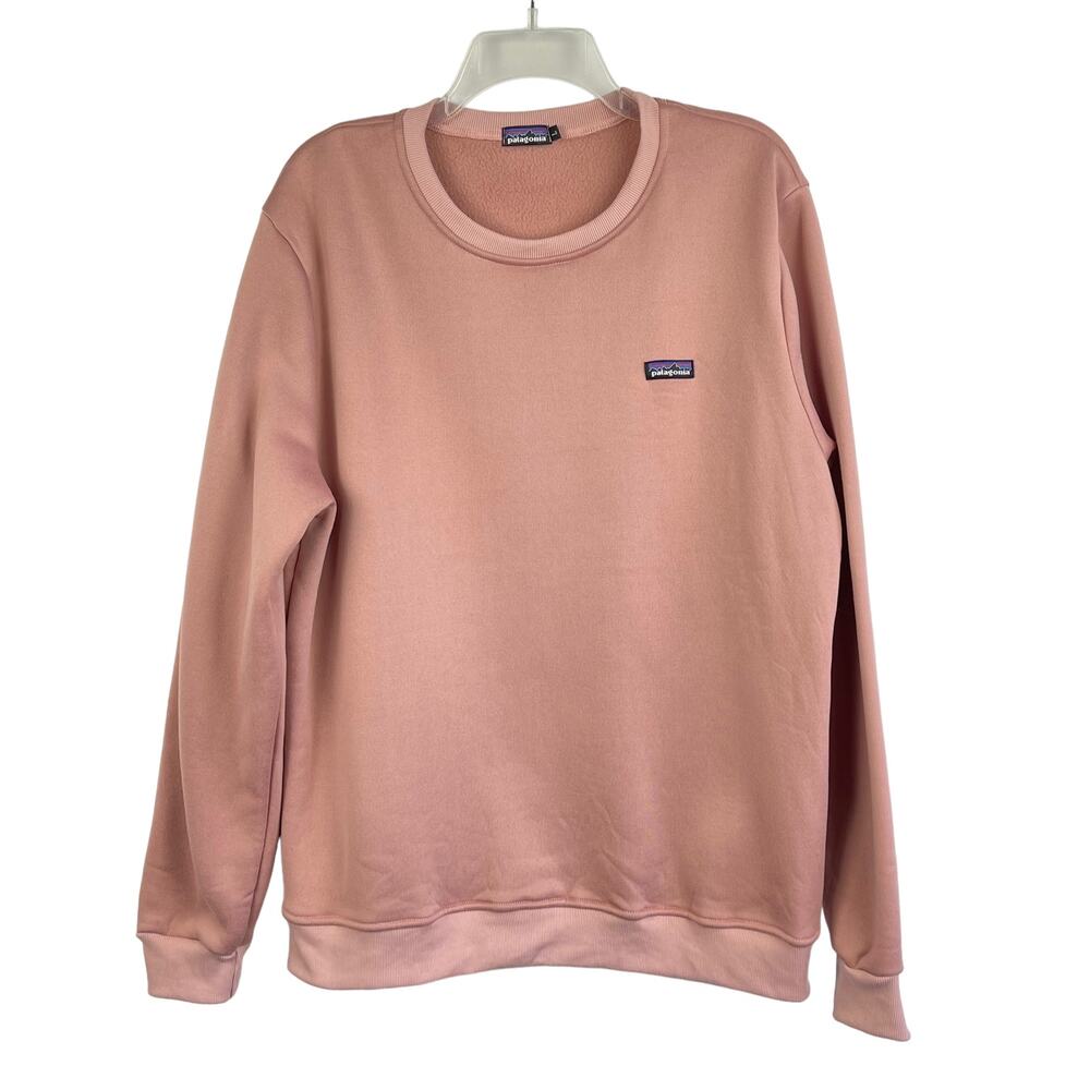 Patagonia Sweatshirt Women's Large Pink Uprisal Crew Neck Pullover Logo Outdoors